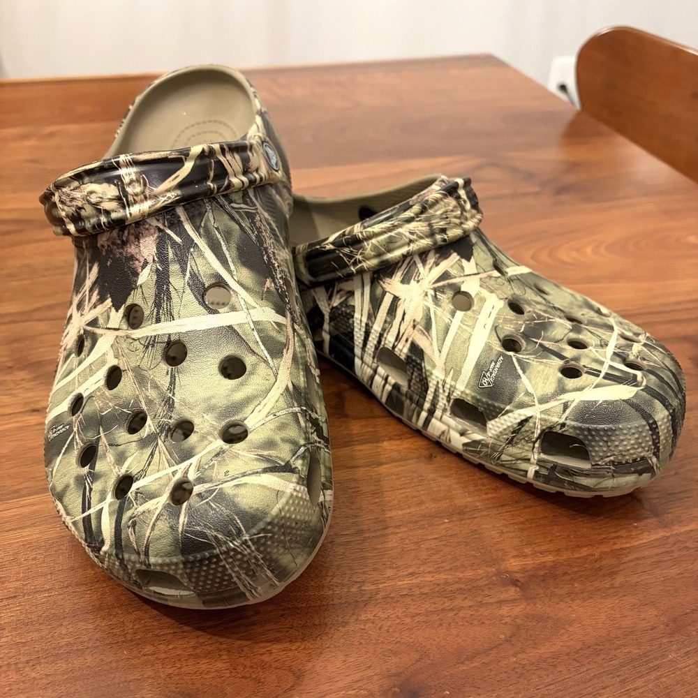 Crocs Classic Realtree Camo Clog Khaki Mens 13 Advantage Max 4-HD 12132